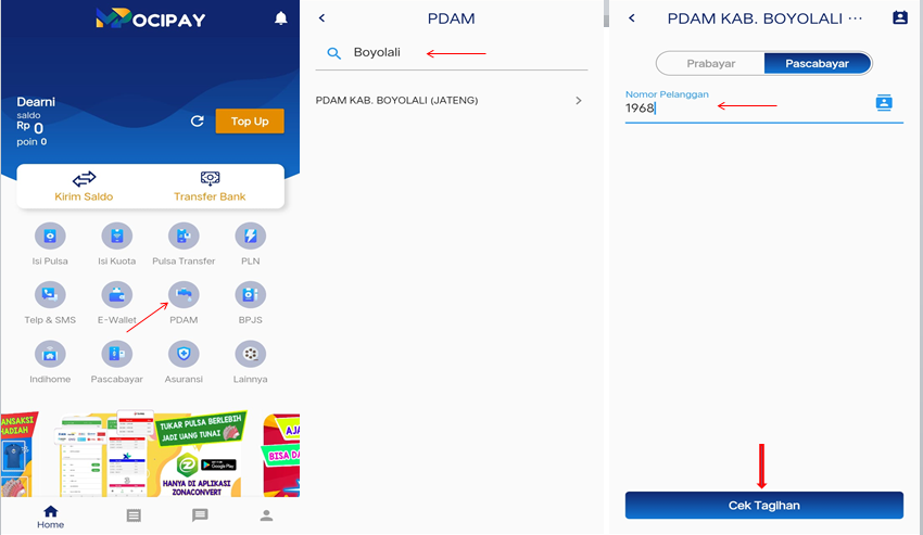 Cek Tagihan PDAM Boyolali dengan Aplikasi Mocipay