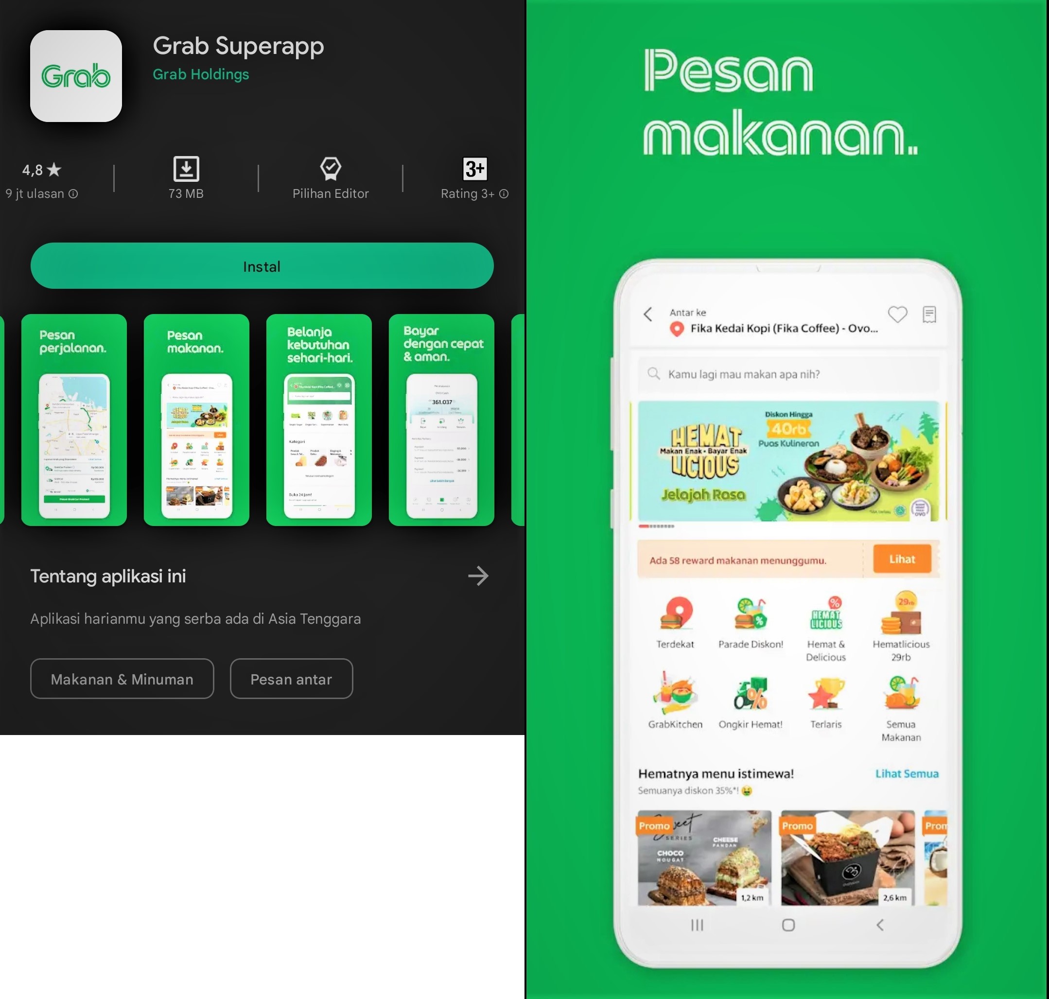 Aplikasi Jualan Makanan Online - Grab 