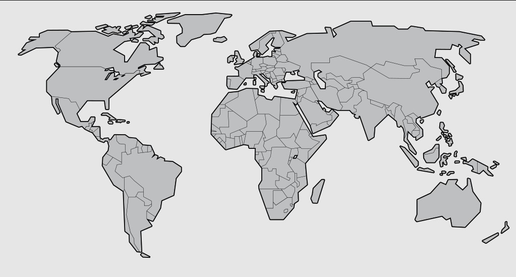 gambar peta dunia simple