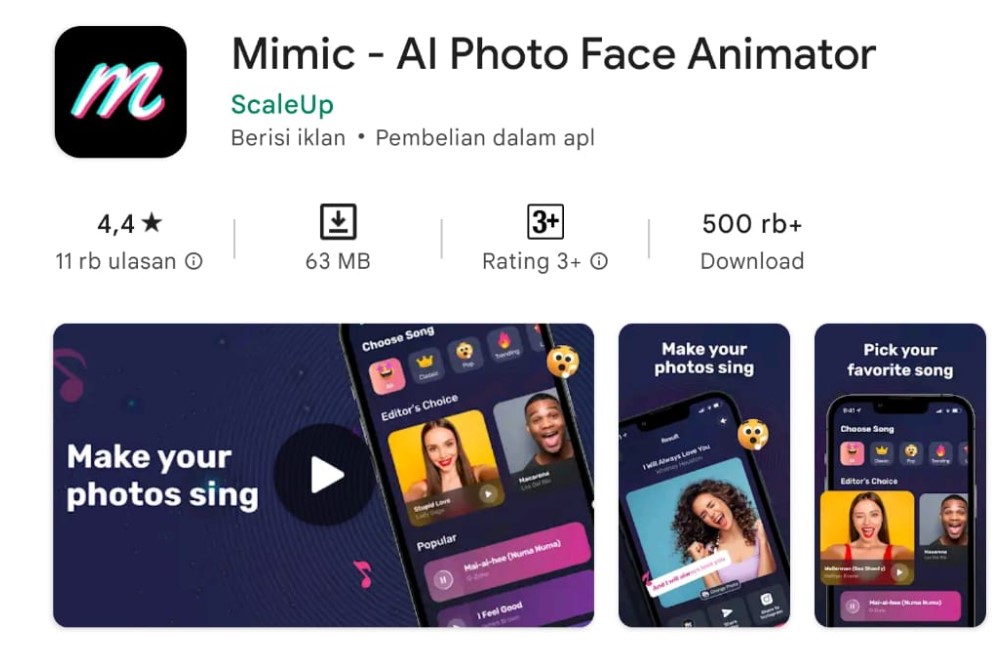 Mimic - Al Photo Face Animator