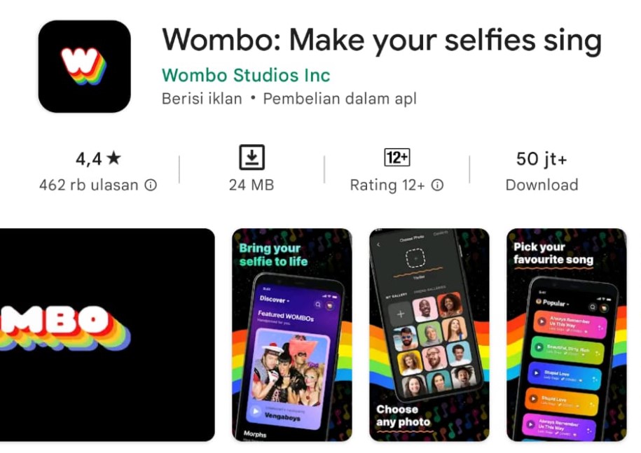Wombo : Make Your Selfies Sing