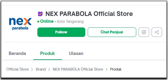 Beli Paket Nex Parabola Pakai Tokopedia