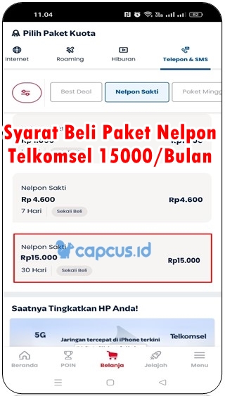 Syarat Beli Paket Nelpon Telkomsel 15000/Bulan